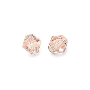 Preciosa 6mm Bicones - Lt Rose Preciosa 6mm Bicones - Lt Rose