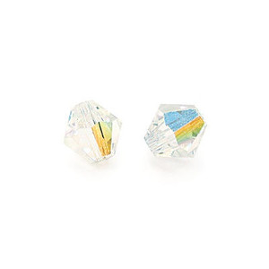 Preciosa 4mm Bicones - Crystal AB Preciosa 4mm Bicones - Crystal AB