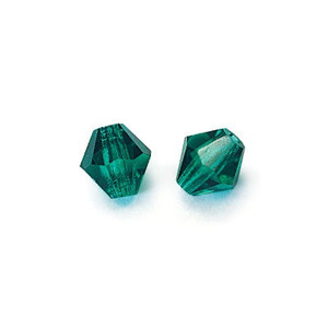 Preciosa 6mm Bicones - Emerald Preciosa 6mm Bicones - Emerald