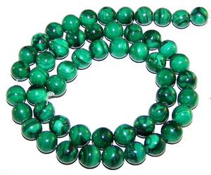 8mm Round Semiprecious Gemstone Beads - Malachite 8mm Round Semiprecious Gemstone Beads - Malachite