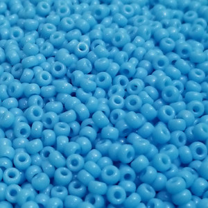 Miyuki Size 8 Seed Beads - Opaque Turquoise Blue