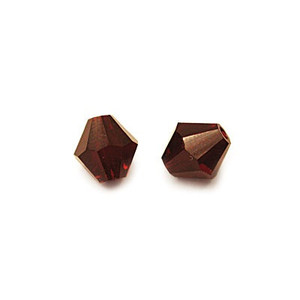 Preciosa 4mm Bicones - Siam Preciosa 4mm Bicones - Siam