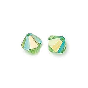 Preciosa 4mm Bicones - Peridot AB Preciosa 4mm Bicones - Peridot AB