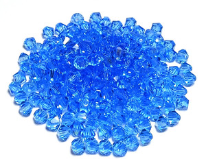 Preciosa 4mm Bicones - Sapphire Preciosa 4mm Bicones - Sapphire