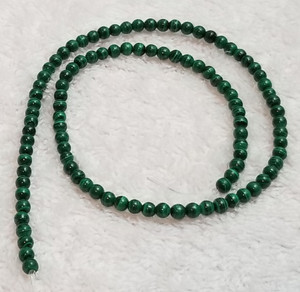 4mm Round Semiprecious Gemstone Beads - Malachite 4mm Round Semiprecious Gemstone Beads - Malachite