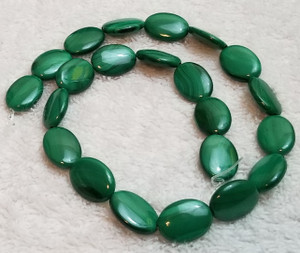 13x18mm Puff Oval Semiprecious Gemstone Beads - Malachite 13x18mm Puff Oval Semiprecious Gemstone Beads - Malachite