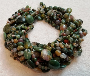 Fancy Jasper Semiprecious Gemstone Beads - 1Strand Set