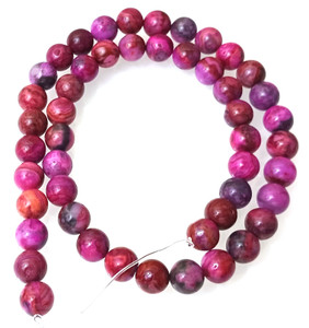 8mm Round Semiprecious Gemstone Beads - Pink Crazy Lace Agate 8mm Round Semiprecious Gemstone Beads - Pink Crazy Lace Agate
