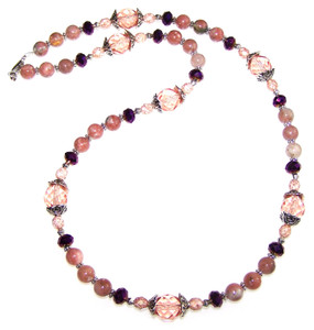 Plum Breeze Necklace Beaded Jewelry Making Kit