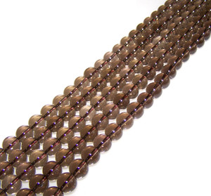 Smoky Quartz 10mm Round Semiprecious Gemstone Beads