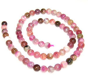 6mm Round Semiprecious Gemstone Beads - Tourmaline