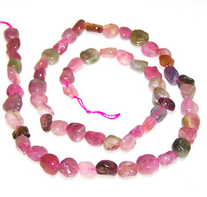 7x10mm Irregular Nuggets Semiprecious Gemstone Beads - Tourmaline