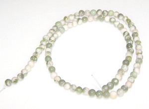 4mm Round Semiprecious Gemstone Beads - PEACE JADE
