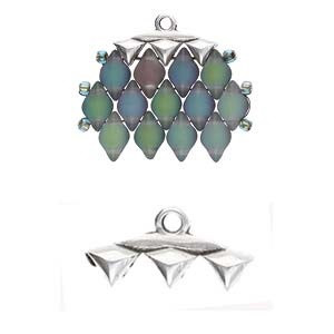 Antique Silver Vani Iii Gemduo or Diamonduo Bead Ending Antique Silver Vani Iii Gemduo or Diamonduo Bead Ending