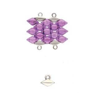 Antique Silver Komia Gemduo or Diamonduo Bead Ending Antique Silver Komia Gemduo or Diamonduo Bead Ending