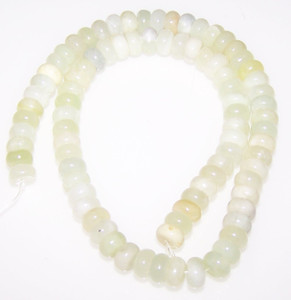 New Jade 8x5mm Puff Rondelle Semiprecious Gemstone Beads