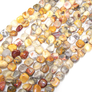 Crazy Lace Agate 7x10mm Irregular Nuggets Semiprecious Gemstone Beads