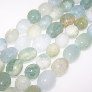 Semiprecious Gemstone Large Nugget Beads - Aquamarine