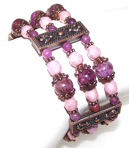 Lepidolite Rose Bracelet Beaded Jewelry Making Kit