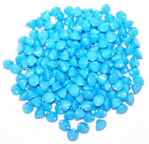 4mm Czech Glass Button Beads - Alabaster Blue