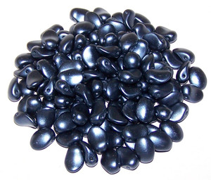 6x8mm Czech Glass Tulip Petal Beads - Alabaster Pastel Montana Blue