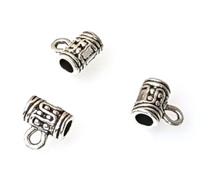 20 Antique Silver-Plated 6x10mm Spiral Tube Connectors 20 Antique Silver-Plated 6x10mm Spiral Tube Connectors