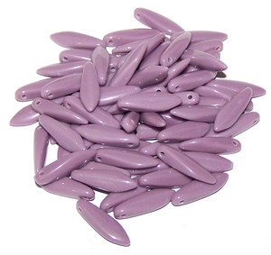 Czech Glass 5x16mm Dagger Beads - Opaque Lilac