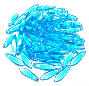 Czech Glass 5x16mm Dagger Beads - Aqua