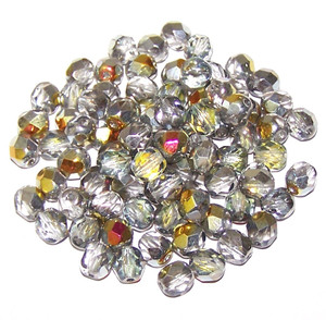 Czech 6mm Fire-Polished - Crystal Marea