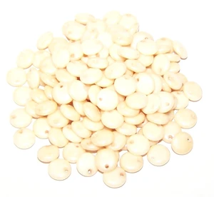 Czech 1-Hole 6mm Lentil Beads - Chalk White Champagne Luster