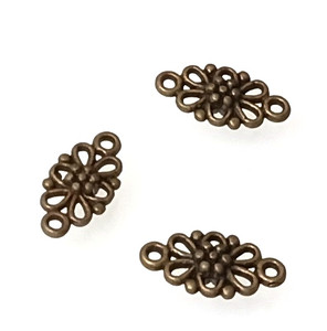 20 Antique Bronze 18x8mm Flower Connectors 20 Antique Bronze 18x8mm Flower Connectors