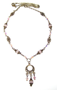 Iridescent Rose Necklace Beaded Jewelry Making Kit