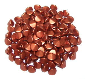 Czech 7mm Pinch Beads - Copper