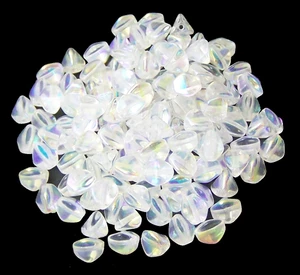 Czech 7mm Pinch Beads - Crystal AB