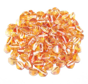 Czech 7mm Pinch Beads - Crystal Apricot Medium