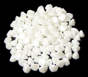 Czech 7mm Pinch Beads - Alabaster Pastel White