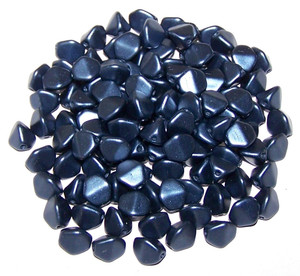 Czech 7mm Pinch Beads - Alabaster Pastel Montana Blue Czech 7mm Pinch Beads - Alabaster Pastel Montana Blue