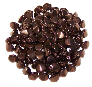 Czech 7mm Pinch Beads - Jet Bronze