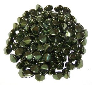 Czech 7mm Pinch Beads - Jet Red Luster