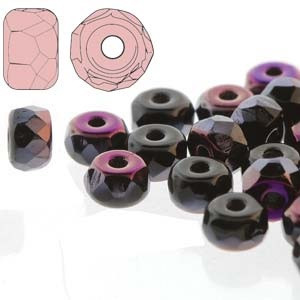 2.2x3mm Czech Glass Faceted Micro Spacers - Brown Flare 2.2x3mm Czech Glass Faceted Micro Spacers - Brown Flare