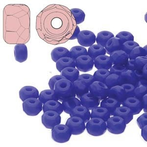 2.2x3mm Czech Glass Faceted Micro Spacers - Cobalt Blue 2.2x3mm Czech Glass Faceted Micro Spacers - Cobalt Blue