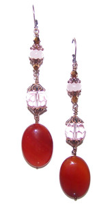Carnelian Romance Earrings Beaded Jewelry Making Kit