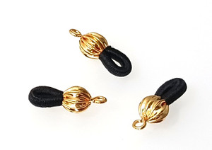10 Eyeglass Holders - Gold-Plated Bead with Black Cord 10 Eyeglass Holders - Gold-Plated Bead with Black Cord