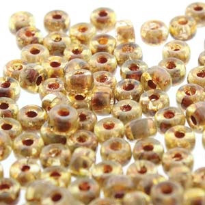 Matubo Size Seed Beads - Crystal Dark Travertine Matubo Size Seed Beads - Crystal Dark Travertine