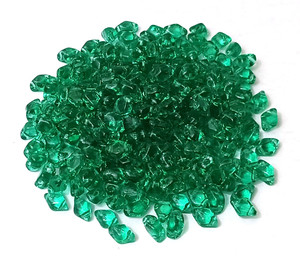 MINI GemDuo 2-Hole Czech Glass 4x6mm Beads - EMERALD MINI GemDuo 2-Hole Czech Glass 4x6mm Beads - EMERALD