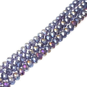 Light Plum AB 8x5mm Crystal Rondelles Light Plum AB 8x5mm Crystal Rondelles