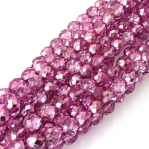 2 Dozen Czech 10mm Fire-Polished - Purple Rose 2 Dozen Czech 10mm Fire-Polished - Purple Rose