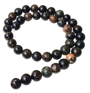 Nuummite 10mm Round Semiprecious Gemstone Beads Nuummite 10mm Round Semiprecious Gemstone Beads