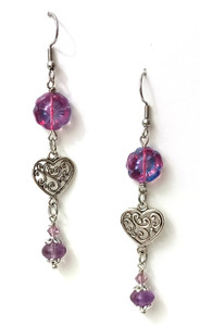 Shimmering Hearts Earrings Beaded Jewelry Making Kit