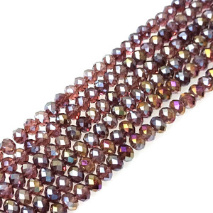 Amethyst AB 8x5mm Crystal Rondelles Amethyst AB 8x5mm Crystal Rondelles